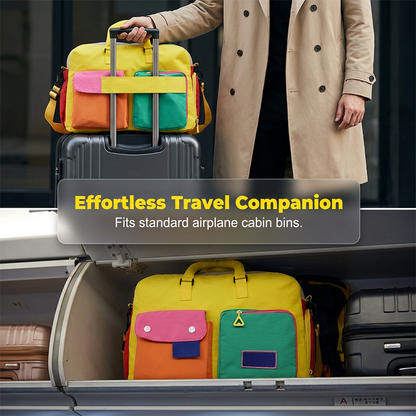 🎒 49% OFF NOW! 🏆 Casual Color Block Overnight Bag – Spacious & durable – Perfect for gym, travel or weekend trips – lightweight with carry handles 🧳