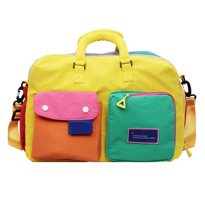 🎒 49% OFF NOW! 🏆 Casual Color Block Overnight Bag – Spacious & durable – Perfect for gym, travel or weekend trips – lightweight with carry handles 🧳