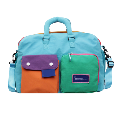 🎒 49% OFF NOW! 🏆 Casual Color Block Overnight Bag – Spacious & durable – Perfect for gym, travel or weekend trips – lightweight with carry handles 🧳