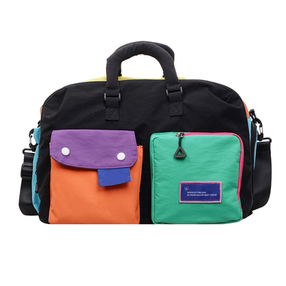 🎒 49% OFF NOW! 🏆 Casual Color Block Overnight Bag – Spacious & durable – Perfect for gym, travel or weekend trips – lightweight with carry handles 🧳