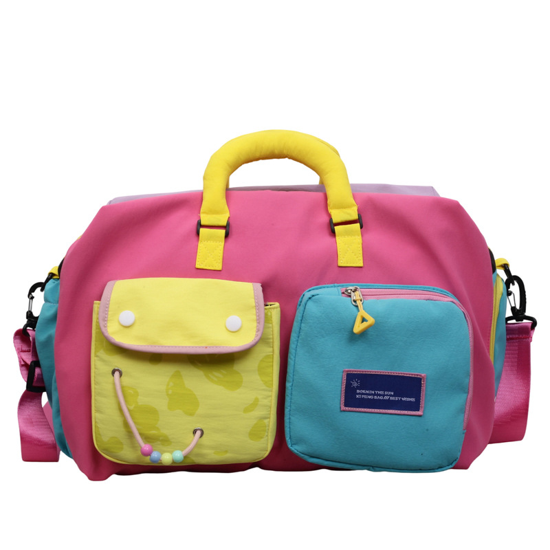 🎒 49% OFF NOW! 🏆 Casual Color Block Overnight Bag – Spacious & durable – Perfect for gym, travel or weekend trips – lightweight with carry handles 🧳