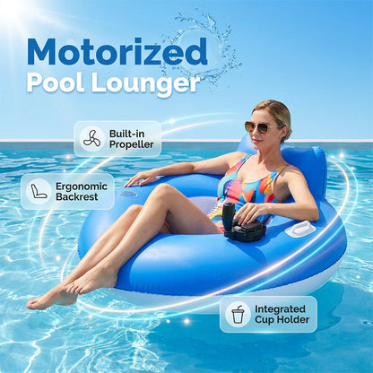🏆SUMMER SPECIAL🌊Motorized Inflatable Pool Lounger with Propeller