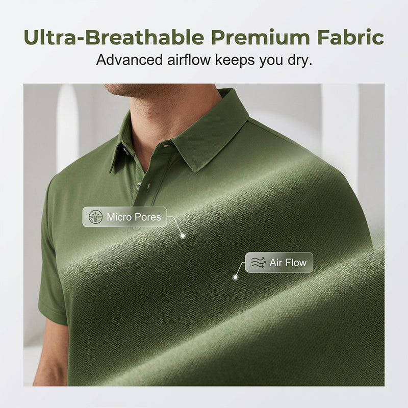 📢📢40% OFF !! ⏰Men's Summer Breathable Collared T-Shirt