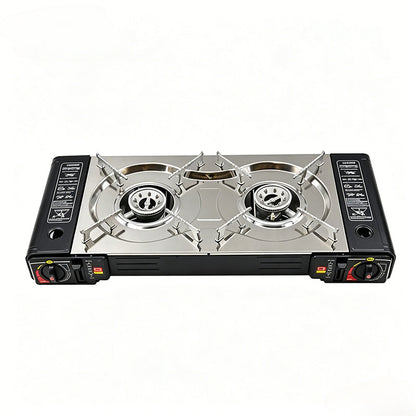 🔥 44% OFF NOW! 🍳 Portable Dual Burner Butane Stove – Lightweight & piezo ignition – Perfect for camping, tailgating or outdoor cooking – compact and easy to carry ⛺✨