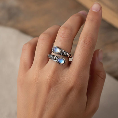 ⏳Limited-time 49% off⏰Vintage Adjustable Open Ring with Teardrop Glowing Zircon💧💍