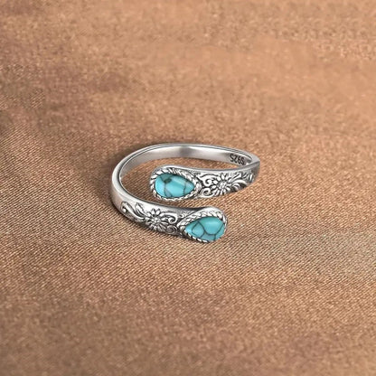 ⏳Limited-time 49% off⏰Vintage Adjustable Open Ring with Teardrop Glowing Zircon💧💍