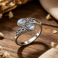 ⏳Limited-time 49% off⏰Vintage Adjustable Open Ring with Teardrop Glowing Zircon💧💍