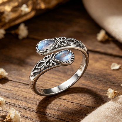 ⏳Limited-time 49% off⏰Vintage Adjustable Open Ring with Teardrop Glowing Zircon💧💍