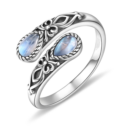 ⏳Limited-time 49% off⏰Vintage Adjustable Open Ring with Teardrop Glowing Zircon💧💍