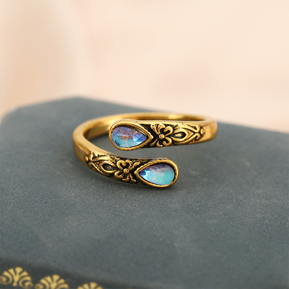 ⏳Limited-time 49% off⏰Vintage Adjustable Open Ring with Teardrop Glowing Zircon💧💍