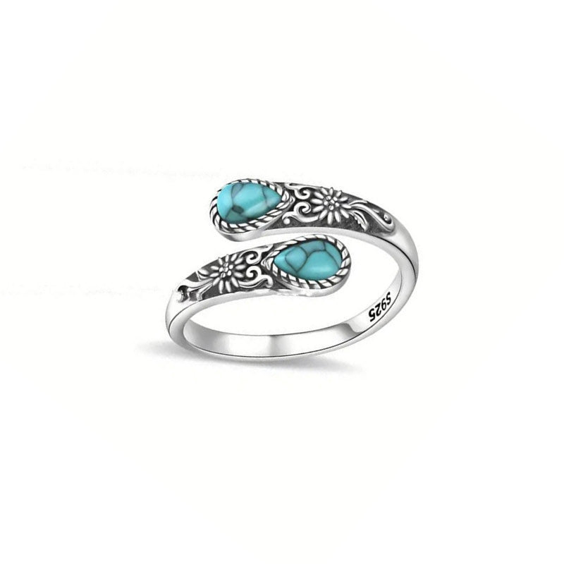 ⏳Limited-time 49% off⏰Vintage Adjustable Open Ring with Teardrop Glowing Zircon💧💍