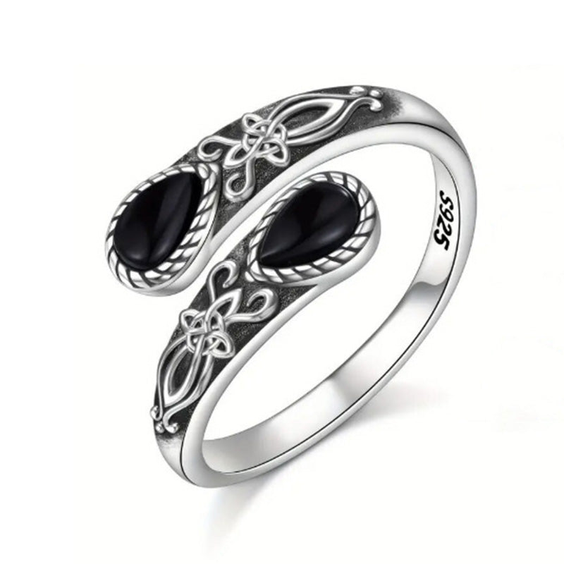 ⏳Limited-time 49% off⏰Vintage Adjustable Open Ring with Teardrop Glowing Zircon💧💍