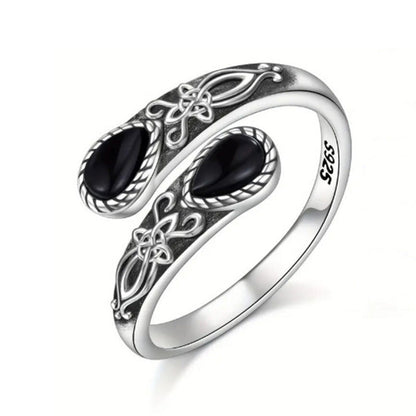 ⏳Limited-time 49% off⏰Vintage Adjustable Open Ring with Teardrop Glowing Zircon💧💍