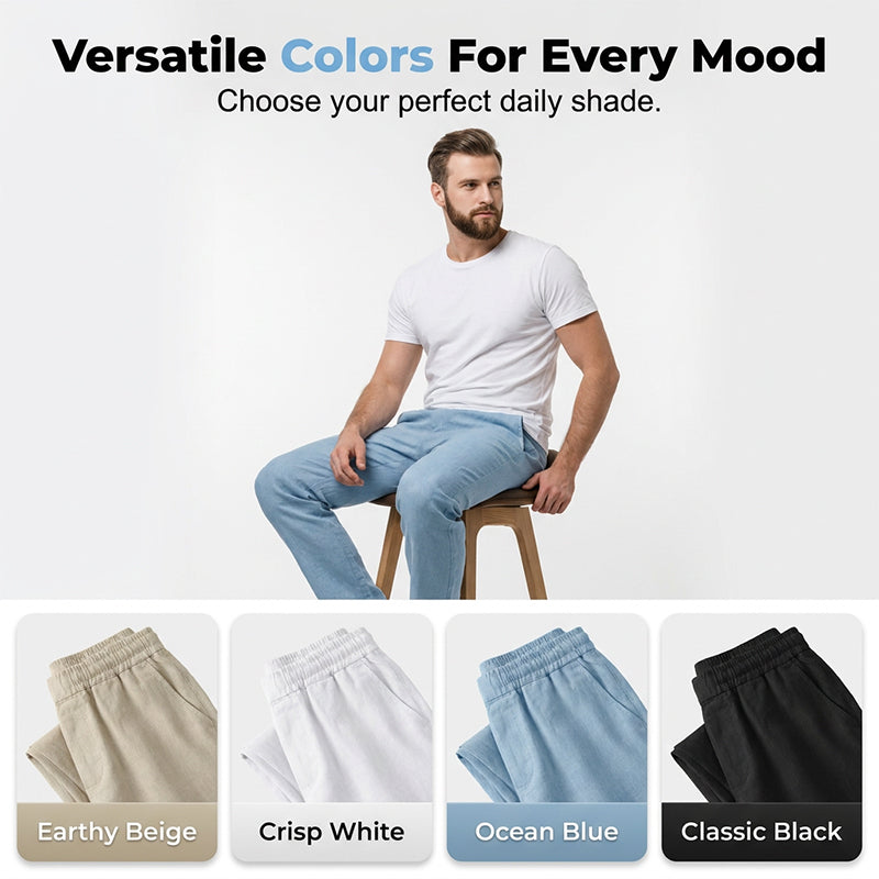 📢📢49% OFF !! ⏰Men's Casual Linen Drawstring Trousers