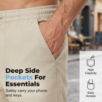 📢📢49% OFF !! ⏰Men's Casual Linen Drawstring Trousers