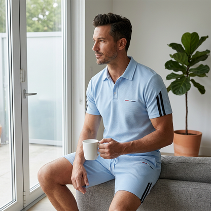 📢📢40% OFF !! ⏰Men's Casual Short-Sleeve Shorts Set