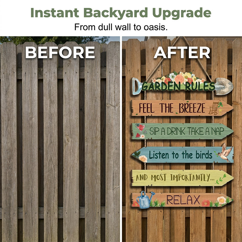 💖Limited-time 49% OFF🏡Rustic Wooden Garden Hanging Sign Wall Decor Plaque