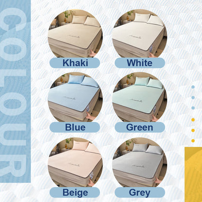 📢Exclusive 49% OFF | Ice Silk Cooling Bedding Set | Moisture-Wicking & Breathable Summer Quilt & Pillowcase | Quick-Dry Lightweight Sleep Comforter
