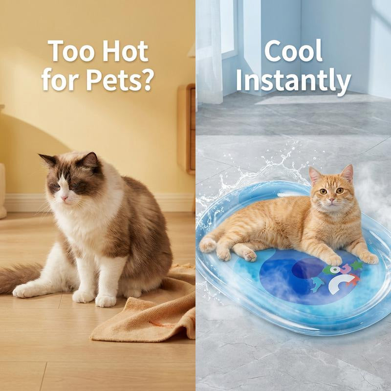 🏆LSAT DAY 49% OFF🐾Inflatable Cooling Water Bed for Cats