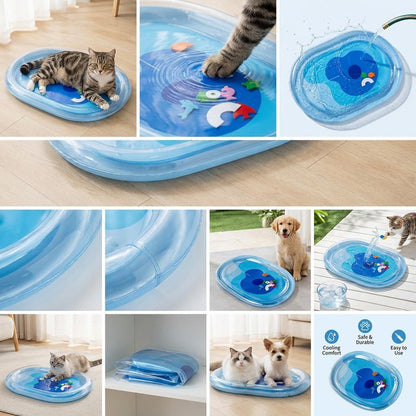 🏆LSAT DAY 49% OFF🐾Inflatable Cooling Water Bed for Cats