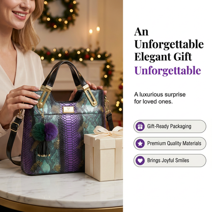 🏆LAST DAY SALE 49% OFF🔥Elegant Snakeskin PU Leather Tote Bag
