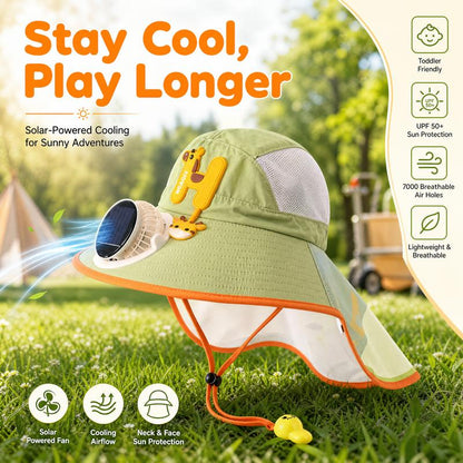 🔥HOT SALE🌬️Sun Protection Flap Hat with Built in Cooling Fan