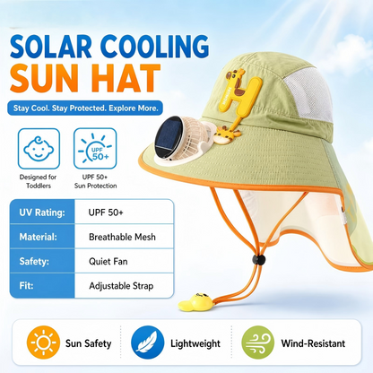 🔥HOT SALE🌬️Sun Protection Flap Hat with Built in Cooling Fan