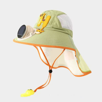 🔥HOT SALE🌬️Sun Protection Flap Hat with Built in Cooling Fan