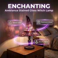 🏆LAST DAY 48% OFF🔮Enchanting Ambiance Stained Glass Witch Lamp✨