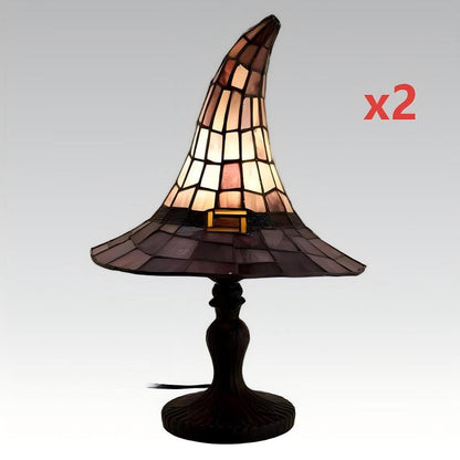 🏆LAST DAY 48% OFF🔮Enchanting Ambiance Stained Glass Witch Lamp✨