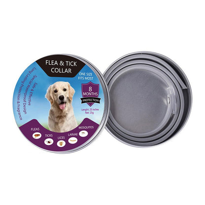 🐾 LIMITED-TIME 40% OFF! ✨ Flea & Tick Collar for Dogs & Cats – 8 Months Protection, Waterproof, Adjustable 🌿