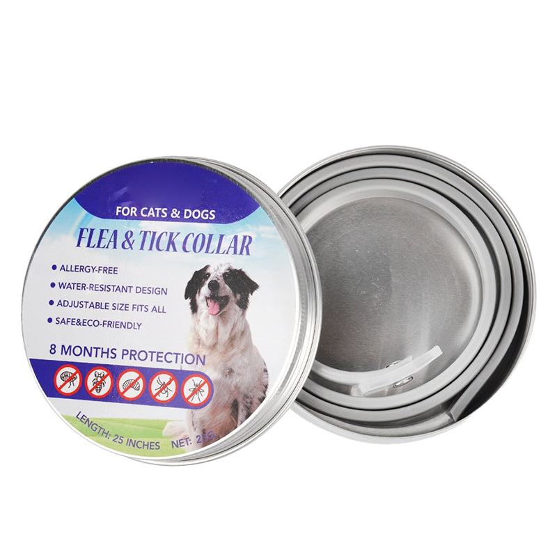 🐾 LIMITED-TIME 40% OFF! ✨ Flea & Tick Collar for Dogs & Cats – 8 Months Protection, Waterproof, Adjustable 🌿