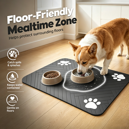 🏆LAST DAY 49% OFF🐾Easy-Clean Pet Feeding Mat