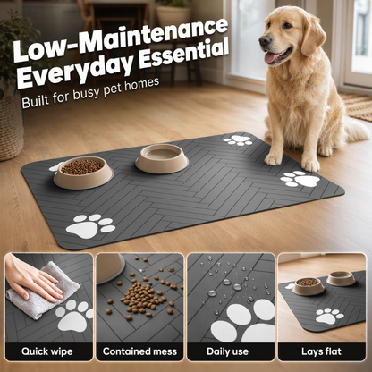 🏆LAST DAY 49% OFF🐾Easy-Clean Pet Feeding Mat