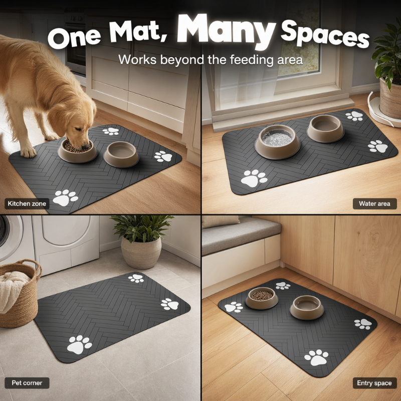 🏆LAST DAY 49% OFF🐾Easy-Clean Pet Feeding Mat