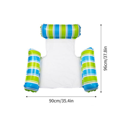 🏆LAST DAT 49% OFF🌊Colorful Striped Inflatable Pool Float with Inflator