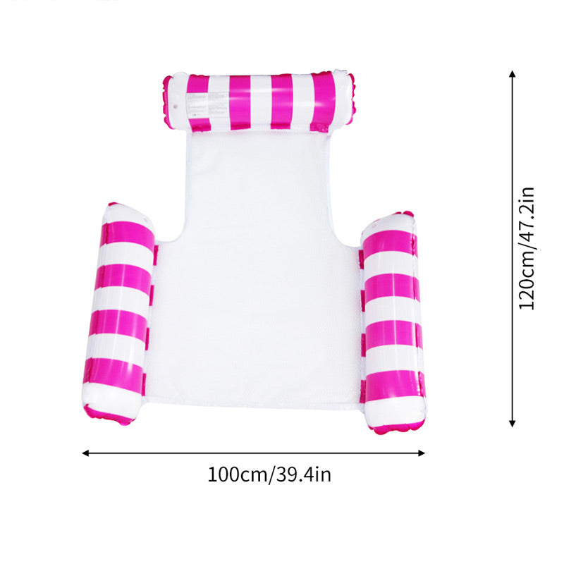🏆LAST DAT 49% OFF🌊Colorful Striped Inflatable Pool Float with Inflator