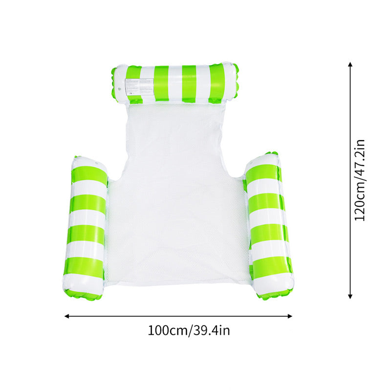 🏆LAST DAT 49% OFF🌊Colorful Striped Inflatable Pool Float with Inflator