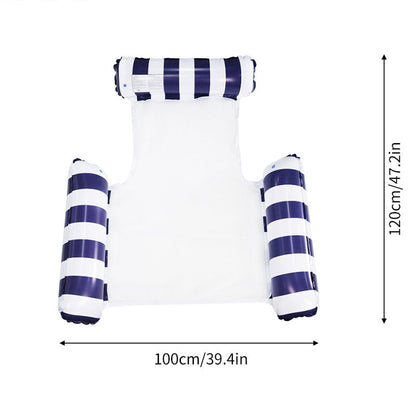 🏆LAST DAT 49% OFF🌊Colorful Striped Inflatable Pool Float with Inflator