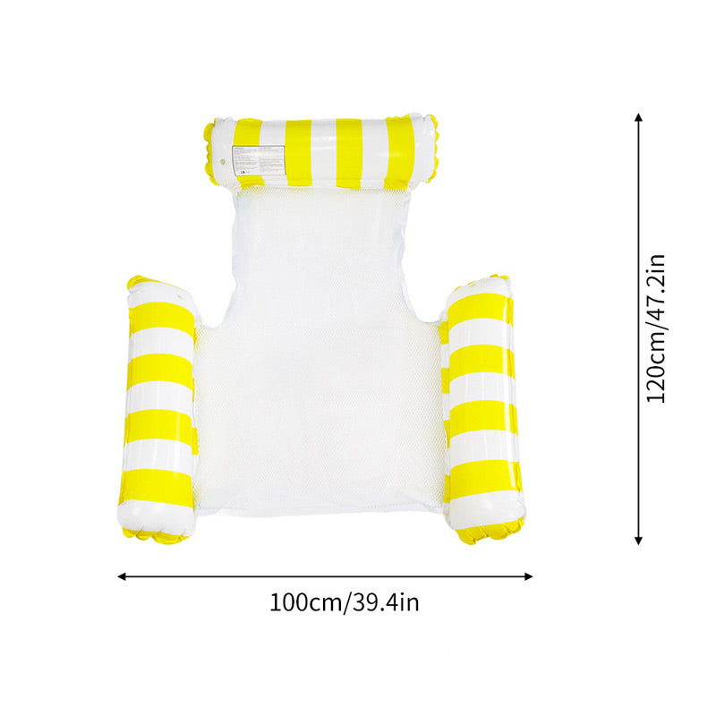 🏆LAST DAT 49% OFF🌊Colorful Striped Inflatable Pool Float with Inflator
