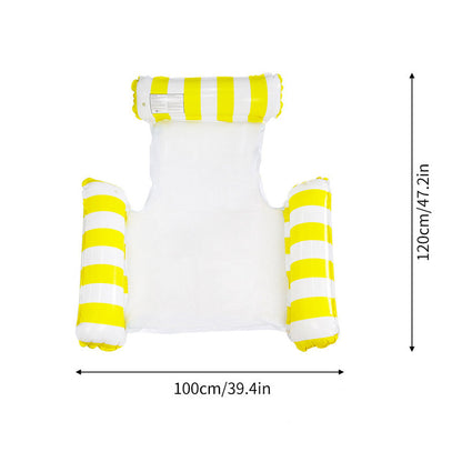 🏆LAST DAT 49% OFF🌊Colorful Striped Inflatable Pool Float with Inflator