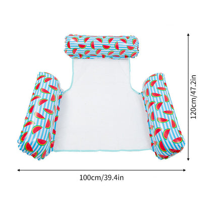 🏆LAST DAT 49% OFF🌊Colorful Striped Inflatable Pool Float with Inflator