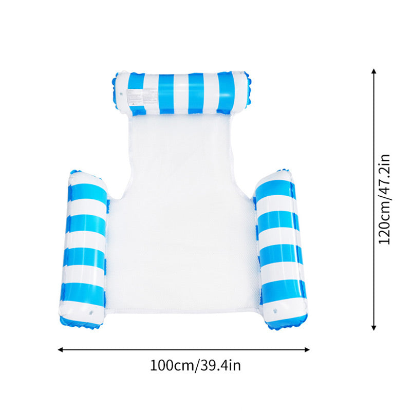 🏆LAST DAT 49% OFF🌊Colorful Striped Inflatable Pool Float with Inflator