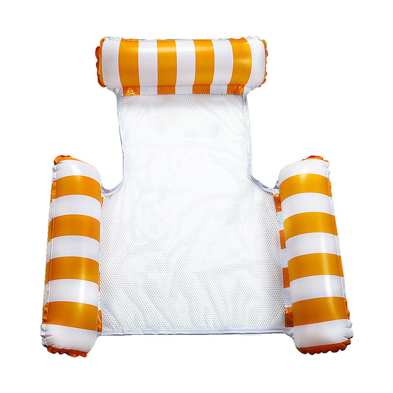 🏆LAST DAT 49% OFF🌊Colorful Striped Inflatable Pool Float with Inflator