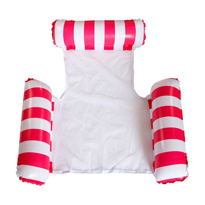🏆LAST DAT 49% OFF🌊Colorful Striped Inflatable Pool Float with Inflator