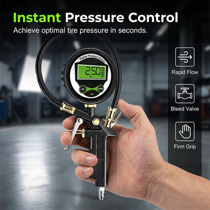 🏆HOT SALE 49% OFF🚗Digital Tire Inflator with Pressure Gauge LED Backlit Air Chuck