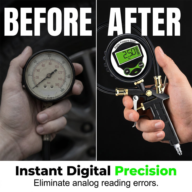🏆HOT SALE 49% OFF🚗Digital Tire Inflator with Pressure Gauge LED Backlit Air Chuck