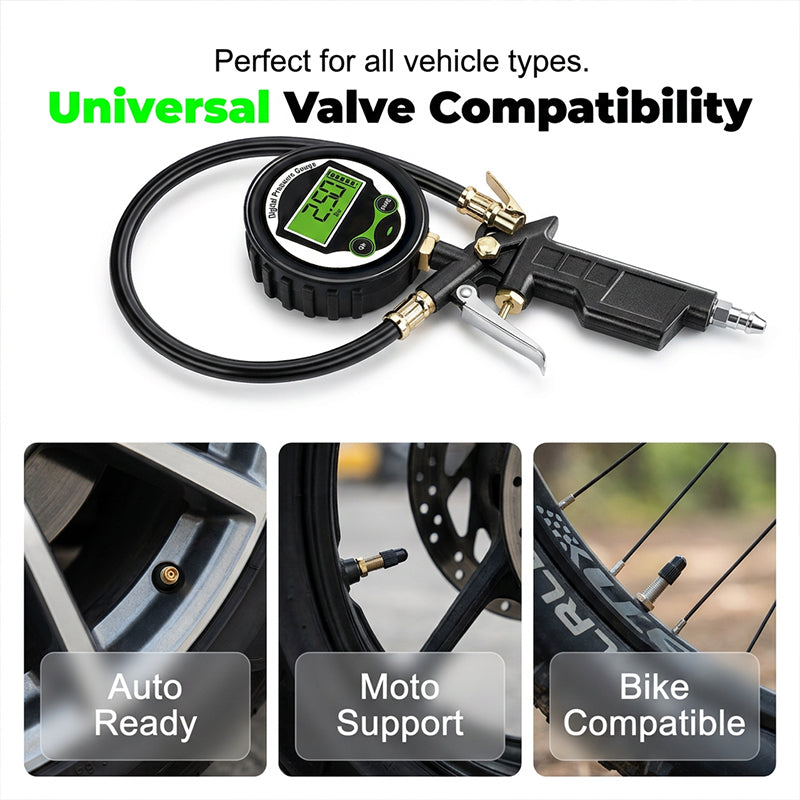 🏆HOT SALE 49% OFF🚗Digital Tire Inflator with Pressure Gauge LED Backlit Air Chuck