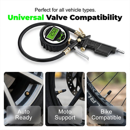 🏆HOT SALE 49% OFF🚗Digital Tire Inflator with Pressure Gauge LED Backlit Air Chuck