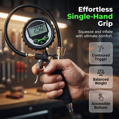 🏆HOT SALE 49% OFF🚗Digital Tire Inflator with Pressure Gauge LED Backlit Air Chuck